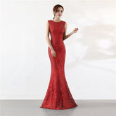 Elegant Sleeveless Mermaid Evening Gown - FashionByTeresa